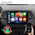2+64GB Android 14 Autoradio GPS Navi Carplay WiFi BT Für Jeep Compass 2017-2020