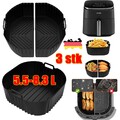 3 Stk Airfryer Silikonform für Cosori TurboBlaze 5,5L-6,4L Heißluftfritteuse NEU