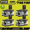 4X 5,0Ah Original Akku für RYOBI 18V One Plus Lithium RB18L50 P108 P109 Batterie