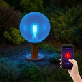 Sockelleuchte Stehlampe Außenleuchte RGB LED dimmbar Smart Holzoptik H 38 cm