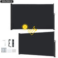 Seitenmarkise Anthrazit 2x3m Sonnenschutz Balkon Sichtschutz Windschutz Markise#