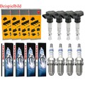 4x NGK Zündspule +4x BOSCH Zündkerze Super 4 passend für Audi TT 8N3 1.8 T 8N9