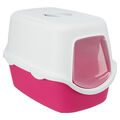 Trixie Katzentoilette Vico mit Haube pink/weiß Katze Cat WC Klo Toilette