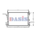 AKS DASIS Wasserkühler Motorkühler Kühlrippen gelötet für Opel Signum