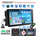 DAB+ Für Toyota Auris 2006-2012 8-Kern 6+128G Autoradio 9" Android14 Carplay KAM