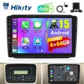 DAB+ 4+64GB 8Core 10" Android15 CarPlay Autoradio Für Skoda Fabia 07-14 GPS Navi