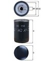 MAHLE OC 114 Ölfilter für CHEVROLET HUMMER OPEL RENAULT