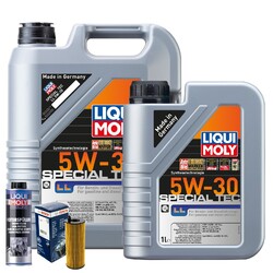 Motoröl 5W30 LIQUI MOLY Special Tec Ll 6L+BOSCH Ölfilter +Spülung