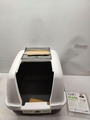 Catit Jumbo Katzentoilette mit Abdeckung, Weiss/Grau