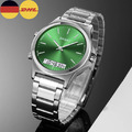 Herren Uhr aus Japan Edelstahlarmband Armbanduhr Digital und Analog Mehrfarbig