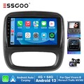 Android 13 4+64G Carplay Autoradio GPS Kamera Für Opel Vivaro B Renault Trafic 3