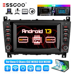 2+32G Carplay Autoradio Android 13 für Benz C/CLC W203  W209 GPS RDS KAM MIK