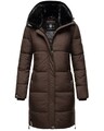 Warme Damen Winter Jacke Stepp Mantel lang Dark Choco L AM143 Box323
