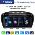 8,8" Autoradio Für BMW E60 E61 E90 E91 CCC Linux CarPlay Android auto USB EQ BT