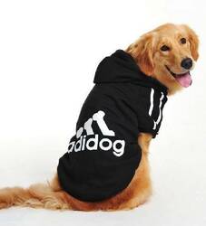 Adidog Hundebekleidung Pullover Hoodie Jacke Outfit für Haustier Hunde Welpen