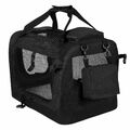 Hundetransportbox 60x42x42 cm Hundetasche Faltbare Transportbox Autobox Stoff