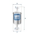 UFI Kraftstofffilter 31.515.00 für ALFA ROMEO CADILLAC CHEVROLET CITROËN