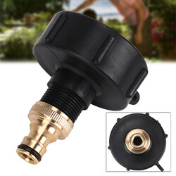 Schwarz IBC Adapter Auslaufhahn Regenwassertank Adapter Wasser Tank Anschluss DE