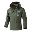 Herren leichter Windbreaker Regenjacke Softshell Jacke mit Abnehmbarer Kapuze