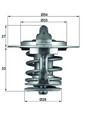 Thermostat, Kühlmittel MAHLE TX 84 77