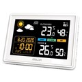 KONSEN Wetterstation mit Funkuhr und Außensensor – Modernes Farbdisplay 5,9 Zoll