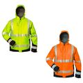 Winter Softshell Warnschutzjacke mit Kapuze gelb orange Arbeitsjacke Winterjacke