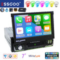 7" 1 DIN DAB AHD Flip Out Autoradio Apple Carplay Android Auto AM Bluetooth GPS