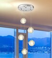 H.W.S LED Pendant Light Glass Crystal Chandelier