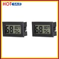 Mini Digital LCD Temperature Humidity Meter Thermometer (Black Fahrenheit)