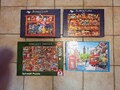 Puzzle Konvolut 4 Puzzles 1000 Teile, Bluebird, Schmidt, div., vollständig 