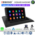 64G Autoradio Android13 Carplay GPS Navi WIFI RDS MIK Kam Für BMW X3 E83 2004-12
