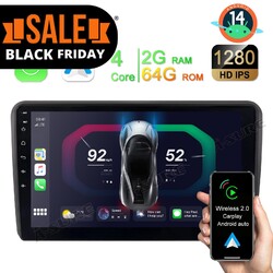 2+64G Autoradio Android 14 Für Audi A3 8P 2003-2012 GPS NAVI Apple Carplay WIFI
