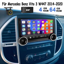 Für Mercedes Benz Vito W447 10" Autoradio GPS Navi Android 14 CarPlay 4G+64G DAB