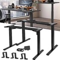 120kg Höhenverstellbarer Schreibtisch elektrisch tischgestell Dual-Motor72-117cm