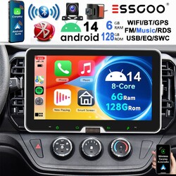 10.1 Zoll Bildschirm Autoradio DVR+ 6+128G Android14 Navi 8Kern GPS WIFI Carplay