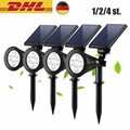 LED Solarleuchte Strahler Solarstrahler Gartenlampe Spot Licht Warmweiß Kaltwei`