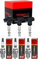 3x METZGER Zündspule + CHAMPION Zündkerze für VW Polo 9N_ 1.4 16V Skoda Fabia I