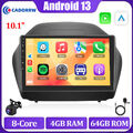 4+64G 10.1''Android 13 Carplay Autoradio GPS IPS Für Hyundai ix35 Tucson 2009-15