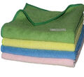 4 Microfaser Basic Tücher Tuch 40x40 cm 280g/m² Gelb Blau Grün Rosa Mikrofaser 