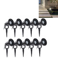 2-10X LED Gartenstrahler IP65 Außen Stecker Rasen GU10 mit Erdspieß Lampe 6W