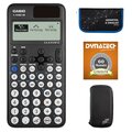 Casio FX-810 DE CW mit CalcCase-Schutztasche, Zirkelset blau und Garantie