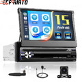 4+64G 1 DIN 7 Zoll Flip Out Autoradio Android 15.0 Carplay GPS WIFI BT FM Kamera