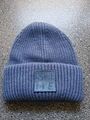 Mütze Strickmütze Damenmütze Blau Merinowolle Cashmere Seide Neu One Size Damen