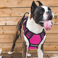 Reflektierende No Pull Hundegeschirr Brustgeschirr Powergeschirr S M L Rosa