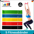5er Set Fitnessbänder Sport Widerstandsband schlank Gummiband Gymnastikband Figu