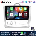 8-Kern 128G Autoradio Carplay Für Ford Focus MK2 MK II 2004-2011 Android 14 +KAM