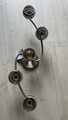 Deckenleuchte Wohnzimmerleuchte Deckenlampe E14 5- flammig Chrom Glaskugel