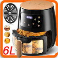 XXL Heißluftfritteuse 6L Fritteusen Friteuse Heißluft Air Fryer 2400W ohne Öl DE