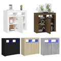 Sideboard mit LED-Leuchten Kommode Schrank Anrichte mehrere Auswahl-80x35x75 cm