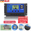 Solar Laderegler 30A 60A 100A PWM Solar Panel Controller Regulator 12V/24V USB 